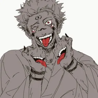 🤍 327ab061 Anime, Demônio, Dedo do meio, Ofensivo, Maldição, Monstro telegram sticker