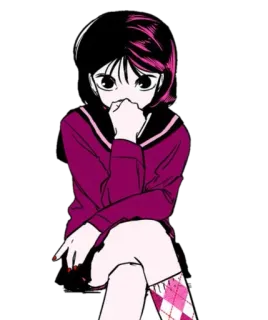 😗 ee3fdfd4 Anime, Meisje, Schooluniform, Manga, Student telegram sticker