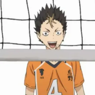 😓 4c7af249 Yu Nishinoya Haikyuu!! anime, Haikyuu!!, Yu Nishinoya, volleyball, sports anime, manga, character whatsapp sticker