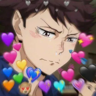 💟 ac32e5e0 anime, hearts, cartoon, cute, kawaii, sad, crying whatsapp sticker