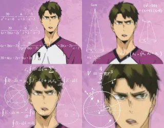 🤯 bd494a69 THE
Case confusion, math, thinking, anime, haikyuu whatsapp sticker