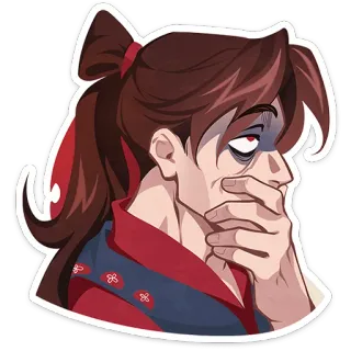 ⭐ a6fb7df8 аниме, мужчина, в шоке, смущен, обеспокоен, фейспалм, встревожен telegram sticker