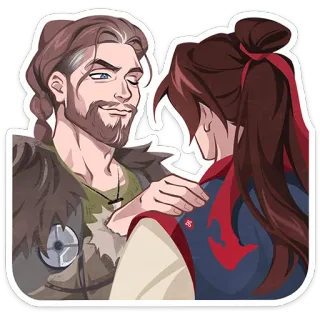 ⭐ f3e2320a пара, романтика, мультфильм, любовь, нежность, мужчина, женщина telegram sticker