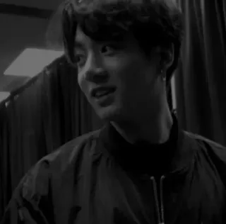 ⚖️ eaaea484 Jungkook kpop, penyanyi, boy band, potret, hitam putih, musik, selebriti telegram sticker