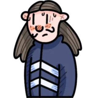 😳 103b0f38 キャラクター, 人, 不安, 汗, 緊張 telegram sticker