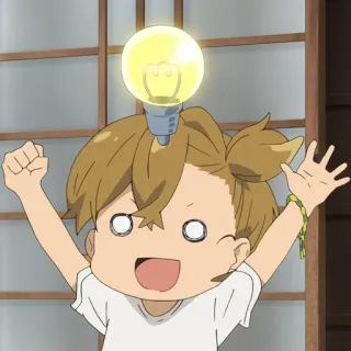 🍭 707001dd 动漫, 灯泡, 卡通, 快乐, 高兴, 兴奋 whatsapp sticker