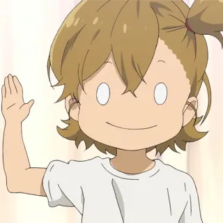 🍭 9345e2b6 动漫, 卡通, 角色, 挥手, 中性, 儿童, 动画 whatsapp sticker