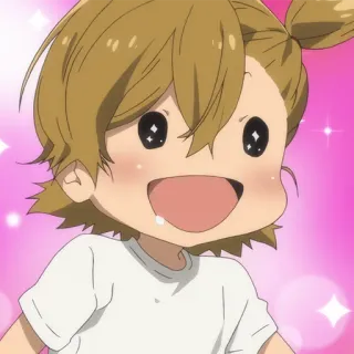 🍭 95216d0e 动漫, 卡通, 可爱, 快乐, 开朗, 女孩, 闪亮 whatsapp sticker