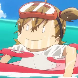 🍭 d909d712 动漫, 女孩, 游泳, 泳池, 漂浮物, 夏天, 水 whatsapp sticker