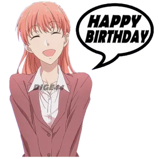 🎂 465f2e32 HAPPY BIRTHDAY Anime, Cartoon, Alles Gute zum Geburtstag, Feier telegram sticker