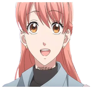 😃 e7996b13 DIGE44 Anime, Frau, Porträt, Cartoon, Figur, Sticker telegram sticker