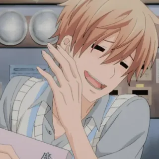 🌸 5754f9e1 アニメ, 少年, 笑顔, キャラクター, 幸せ, イラスト telegram sticker