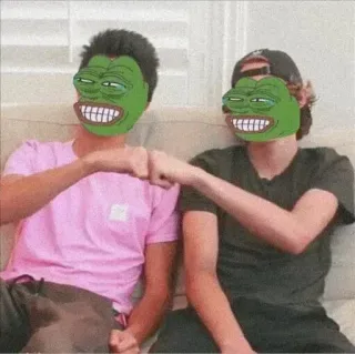 🔫 1af282ec Pepe the Frog pepe, mème, amis, check poing telegram sticker