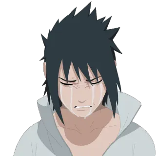 😭 093a8907 Sasuke Naruto サスケ, ナルト, アニメ, 泣く, 悲しい, キャラクター telegram sticker
