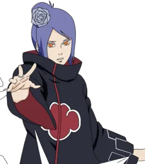👼 1e8da65b Konan Naruto アニメ, 小南, ナルト, 忍者, 暁, 紙 telegram sticker