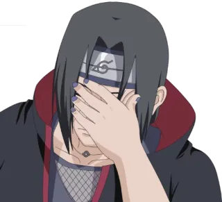 😒 678819db Itachi Uchiha Naruto アニメ, 漫画, イタチ, うちは, ナルト, フェイスパーム, 忍者 telegram sticker