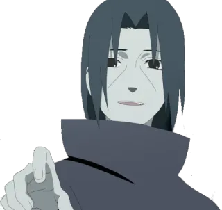 🙃 6e8717fc Itachi Uchiha Naruto イタチ, うちは, ナルト, アニメ, 漫画, 指差し telegram sticker