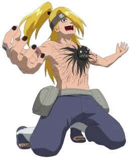 💥 dd775597 Deidara Naruto アニメ, 漫画, デイダラ, ナルト, 爆発, アート, 粘土 telegram sticker