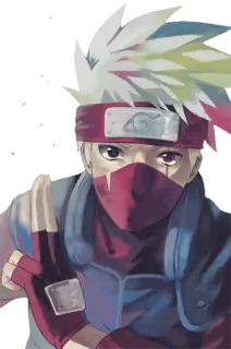 🙄 328c68ea Kakashi Naruto anime, ninja, kakashi, naruto, cartoon, manga, hidden leaf village, shinobi whatsapp sticker