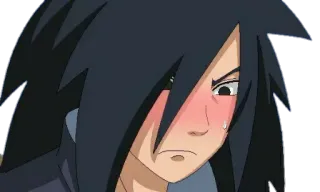 😳 5b488af8 Madara Uchiha Naruto anime, naruto, madara uchiha, blush, embarrassed, cartoon whatsapp sticker