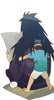 👀 672411eb 한글 family, child, reading, korean, asian, illustration whatsapp sticker