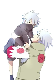 👴 eadb62f0 Kakashi Naruto anime, cartoon, character, kakashi, father, son, manga whatsapp sticker