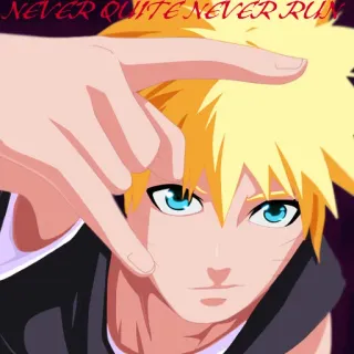 😝 83e29122 Naruto Uzumaki Naruto NEVER QUITE NEVER RUN Anime, Manga, Naruto, Uzumaki, Ninja, Postać, Kreskówka telegram sticker