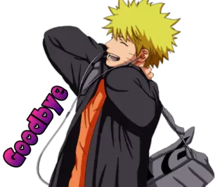 👋 1840dd0f Naruto Uzumaki Naruto Goodbye anime, manga, naruto, goodbye, farewell, animation telegram sticker