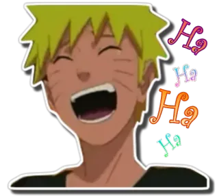 😂 44b6c989 Ha laughing, joyful, cartoon, happy, anime, emoji telegram sticker