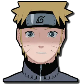 😢 622fe870 Naruto Naruto, anime, manga, ninja, crying, sad telegram sticker