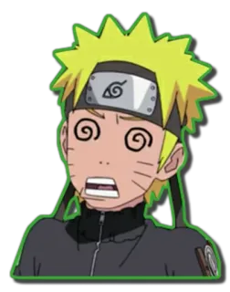 😵 651faae9 Naruto naruto, anime, manga, cartoon, funny, dizzy telegram sticker