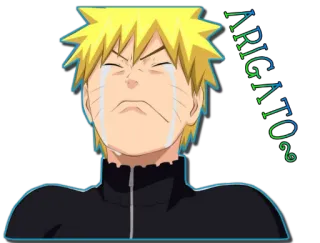 😭 6c2470c8 Naruto ARIGATO anime, character, manga, cartoon, arigato, crying telegram sticker