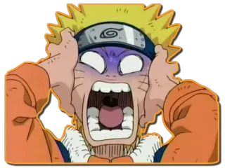 😱 7c4b311e Naruto anime, manga, cartoon, funny, shocked, reaction, naruto, uzumaki telegram sticker