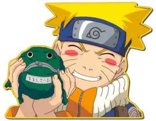 😁 9ef0a996 Naruto Uzumaki Naruto なうさぜふ naruto, anime, manga, cartoon, character, frog, mascot telegram sticker