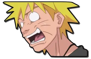 😵 d9e41618 Naruto anime, manga, character, face, shocked, surprise telegram sticker