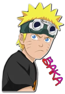 😒 e347a251 Naruto BAKA anime, naruto, baka, cartoon, angry, manga telegram sticker