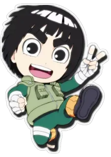 ✌ 01448134 Rock Lee Naruto Rock Lee, Naruto, anime, manga, ninja, character, sticker telegram sticker