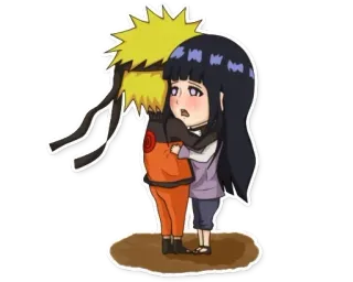 😭 407ff3e3 Naruto naruto, hinata, anime, manga, hug, characters telegram sticker