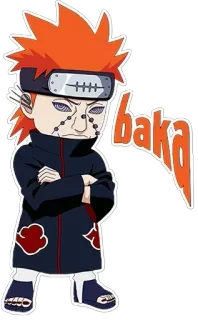 😒 991516fc Pain Naruto baka anime, naruto, pain, baka, manga, ninja telegram sticker