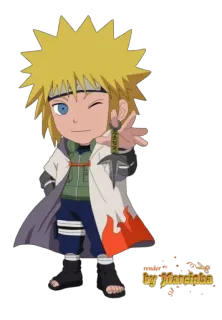 🌀 ce1895af Minato Namikaze Naruto anime, manga, chibi, naruto, minato namikaze, yellow hair telegram sticker