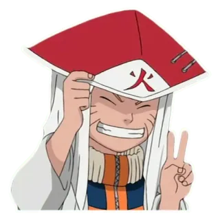 ☝️ 08400315 Naruto Uzumaki Naruto anime, manga, naruto, uzumaki, hokage, ninja, peace sign, cartoon telegram sticker