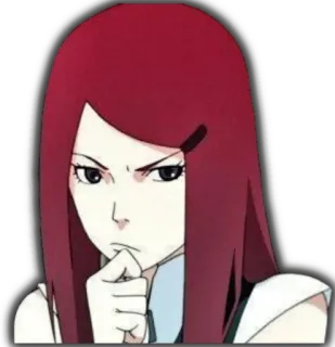 🤔 50e403d1 Kushina Uzumaki Naruto anime, sticker, woman, kushina uzumaki, naruto telegram sticker