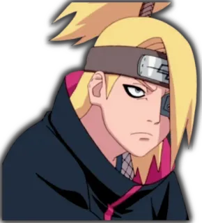 😒 768df393 Deidara Naruto anime, character, Deidara, Naruto, sticker telegram sticker