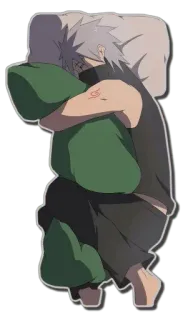🛌 87fd3f14 Kakashi Naruto anime, naruto, kakashi, sleeping, comfort, relaxed, character telegram sticker