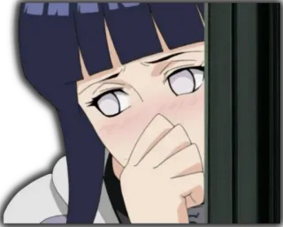 😳 e44d82e9 Hinata Hyuga Naruto anime, cartoon, cute, girl, shy, ninja, naruto telegram sticker