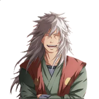 😅 3ee90da9 Jiraiya Naruto Anime, Manga, Jiraiya, Naruto, Mędrzec, Uśmiechnięty telegram sticker