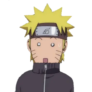 😶 7a54a2c2 Naruto anime, kreskówka, zszokowany, manga, ninja telegram sticker