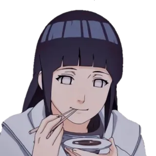 🥢 80d28a81 Hinata Hyuga Naruto Hinata, Naruto, Anime, Jedzenie, Żywność, Pałeczki telegram sticker