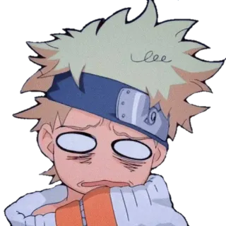 😵 cbeff8e5 Naruto Naruto, anime, manga, kreskówka, śmieszne, zmartwiony telegram sticker