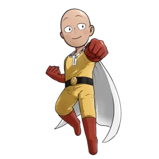 👊 90dd3240 Saitama One-Punch Man Аниме, Ванпанчмен, Сайтама, Герой, Мультфильм, Персонаж whatsapp sticker